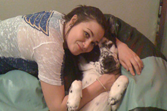 Samantha Lawrence And Her Dog
